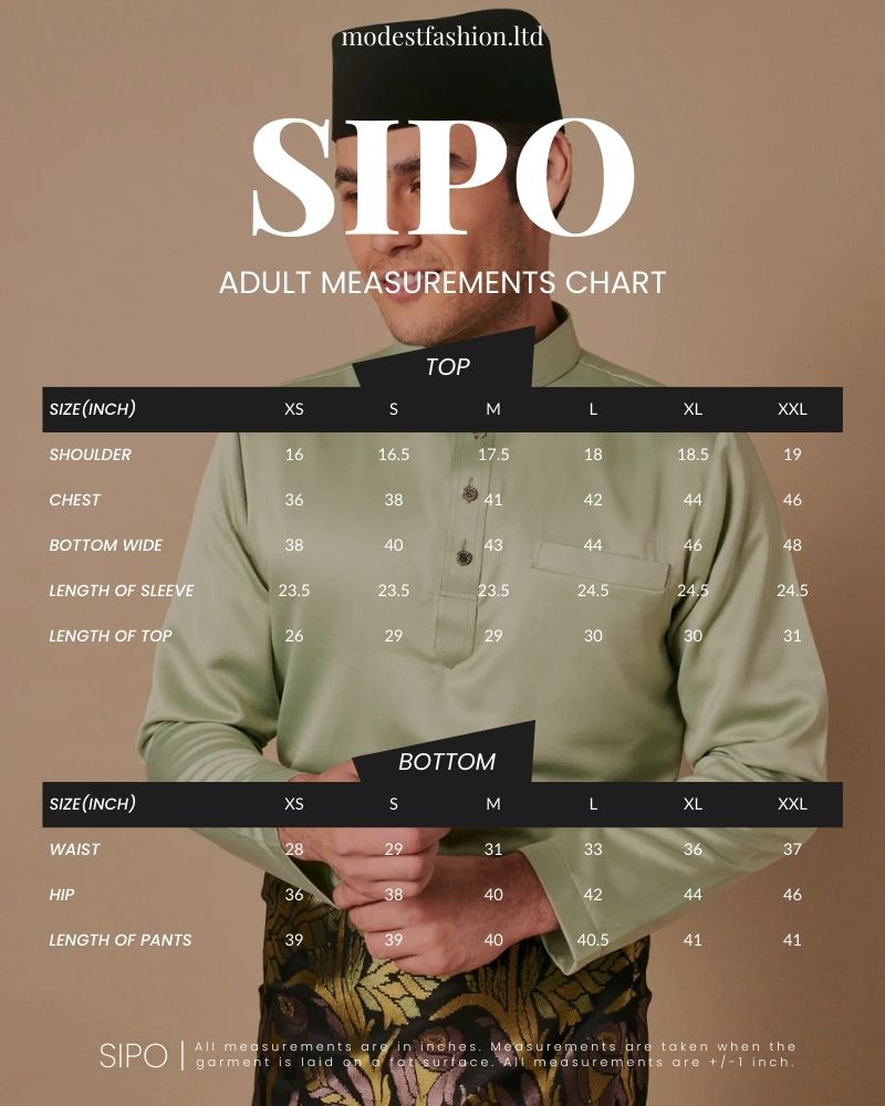 Sipo Eid Baju Melayu Moden In Sage Green Buy Eid Baju