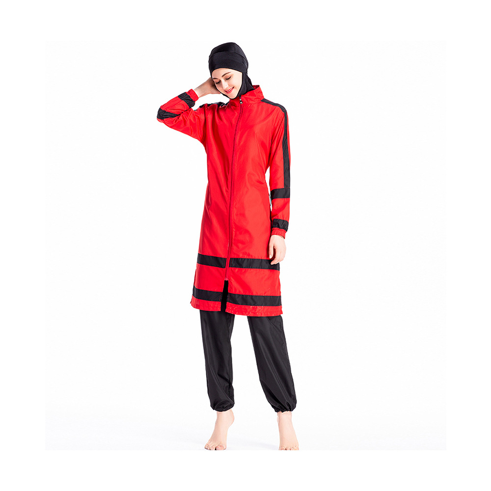 Conservative Swimsuit Three-piece Suit Womens Loose Large Size Zipper with Hood Wholesale Swimwear (1) Conservative Swimsuit Three-piece Suit Womens Loose Large Size Zipper with Hood Wholesale Swimwear (1)