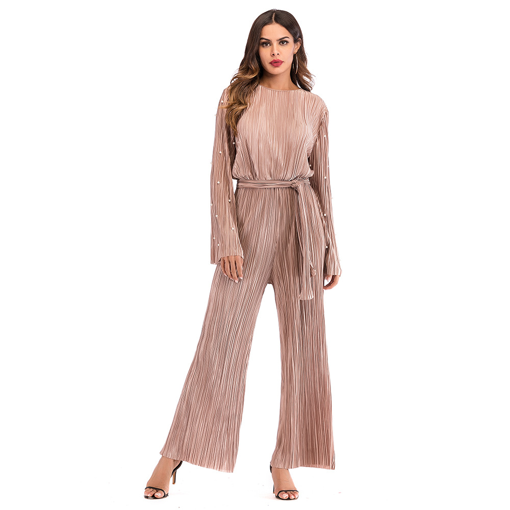 Pantalon Femme Pleated Bodysuit Macacao Feminino Islamic Muslim Bandage Rompers Women Jumpsuit (9) Pantalon Femme Pleated Bodysuit Macacao Feminino Islamic Muslim Bandage Rompers Women Jumpsuit (9)