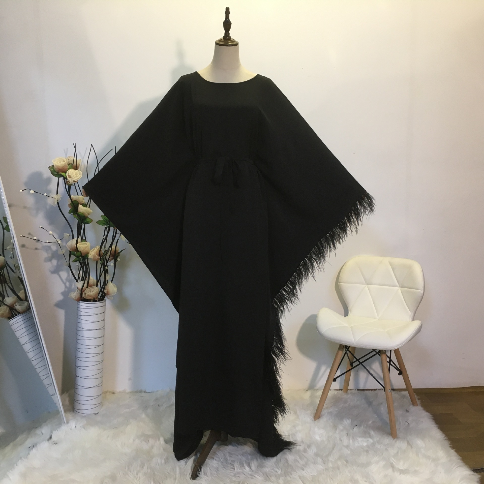 Muslim Butterfly Bat Tight Sleeve Middle Eastern Robe Dress Islamic Clothing Dubai Kaftan (7) Muslim Butterfly Bat Tight Sleeve Middle Eastern Robe Dress Islamic Clothing Dubai Kaftan (7)