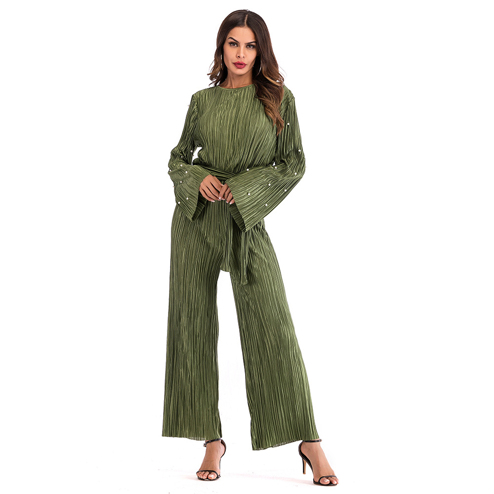 Pantalon Femme Pleated Bodysuit Macacao Feminino Islamic Muslim Bandage Rompers Women Jumpsuit (4) Pantalon Femme Pleated Bodysuit Macacao Feminino Islamic Muslim Bandage Rompers Women Jumpsuit (4)