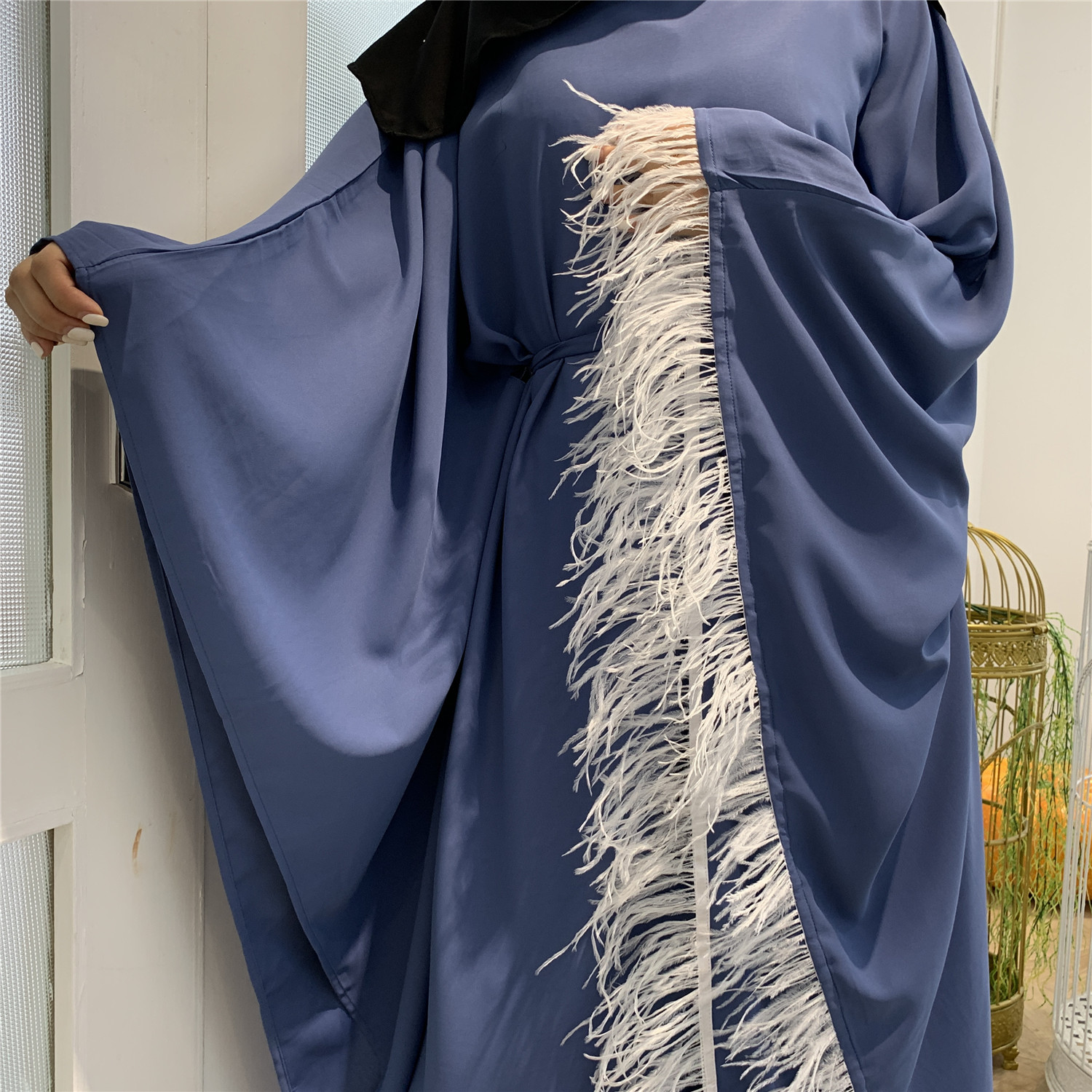 Muslim Butterfly Bat Tight Sleeve Middle Eastern Robe Dress Islamic Clothing Dubai Kaftan (3) Muslim Butterfly Bat Tight Sleeve Middle Eastern Robe Dress Islamic Clothing Dubai Kaftan (3)