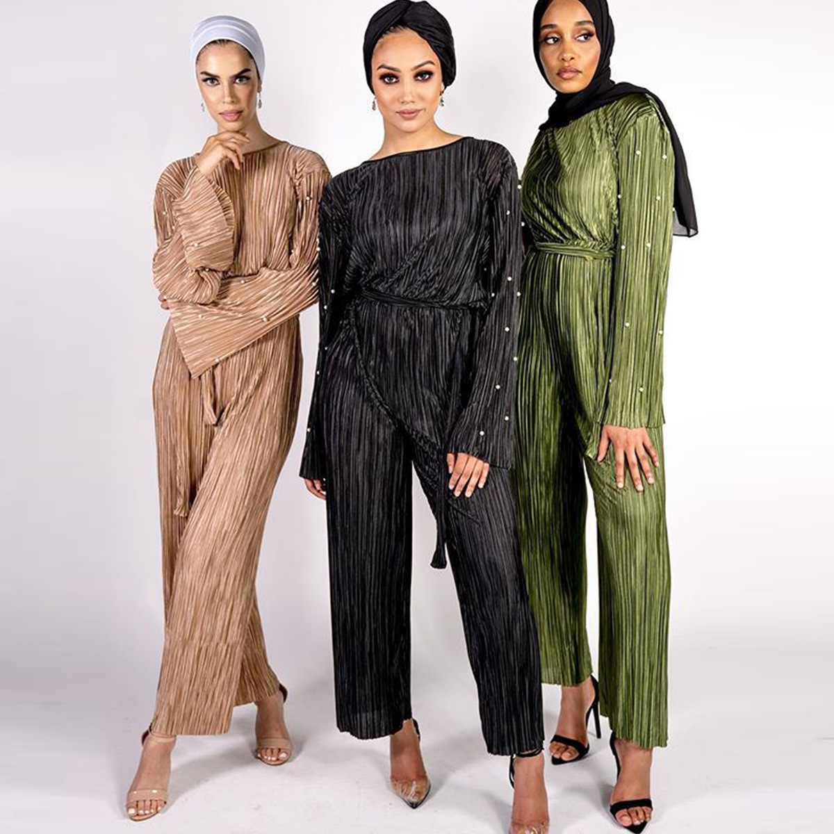 Pantalon Femme Pleated Bodysuit Macacao Feminino Islamic Muslim Bandage Rompers Women Jumpsuit (2) Pantalon Femme Pleated Bodysuit Macacao Feminino Islamic Muslim Bandage Rompers Women Jumpsuit (2)