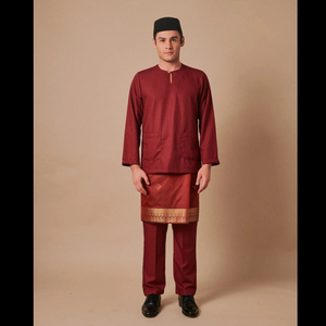 SIPO 2024 EID BAJU MELAYU ROUND NECK IN MAROON