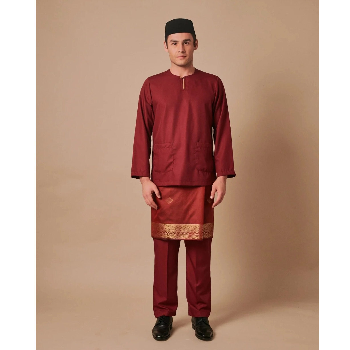 SIPO 2024 EID BAJU MELAYU ROUND NECK IN MAROON