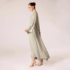 SIPO Custom Premium Muslim Frauen Muslimisches Kleid Crew Neck 2 Piece Open Abaya Dresses Set Women
