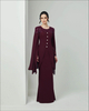 SIPO TIMELESS RAYA 2024 CHIFFON SEQUIN LACE BAJU KURUNG-WINE