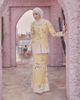 SIPO LAVISH LEBARAN 2024 KEBAYA MODEN WOMAN KABAYA DRESS YELLOW