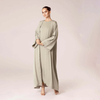 SIPO Custom Premium Muslim Frauen Muslimisches Kleid Crew Neck 2 Piece Open Abaya Dresses Set Women