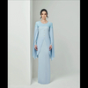 SIPO TIMELESS RAYA 2024 CHIFFON SEQUIN LACE BAJU KURUNG-STONE BLUE