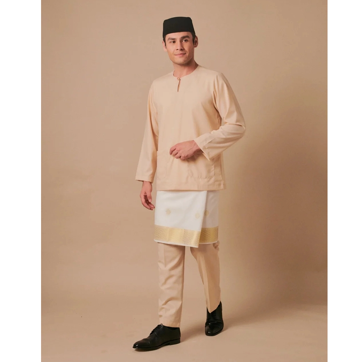 SIPO 2024 EID BAJU MELAYU ROUND NECK IN LINEN BEIGE