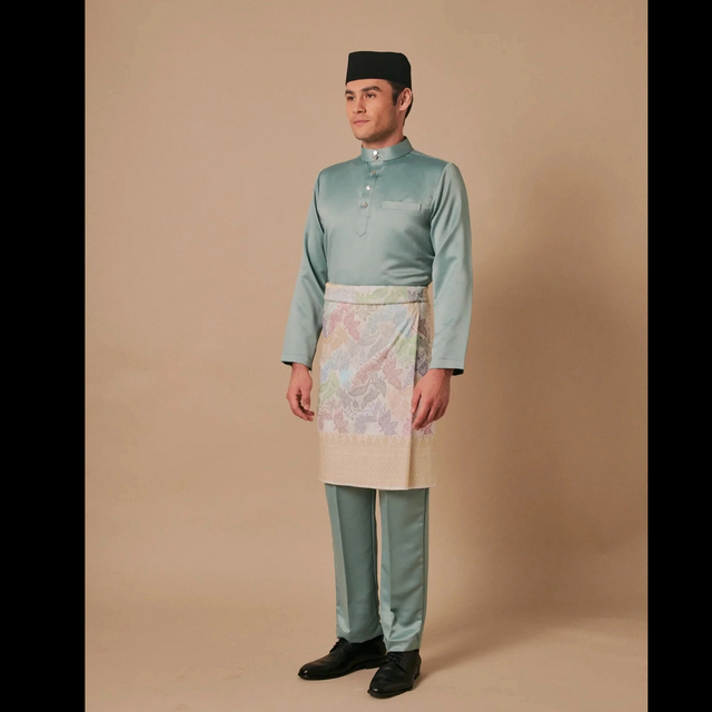SIPO 2024 EID BAJU MELAYU MODEN IN DUSTY GREEN