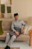 SIPO 2024 EID BAJU MELAYU MODEN IN LIGHT GREY