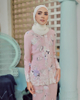 SIPO LAVISH LEBARAN 2024 KEBAYA MODEN WOMAN KABAYA DRESS PINKY