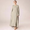 SIPO Custom Premium Muslim Frauen Muslimisches Kleid Crew Neck 2 Piece Open Abaya Dresses Set Women