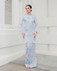 SIPO LAVISH LEBARAN 2024 BAJU KURUNG SUPPLIER - GREYISH BLUE