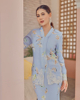 SIPO LAVISH LEBARAN 2024 KEBAYA MODEN WOMAN KABAYA DRESS BABY BLUE