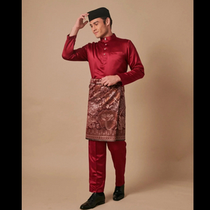 SIPO 2024 EID BAJU MELAYU MODEN IN BURGUNDY