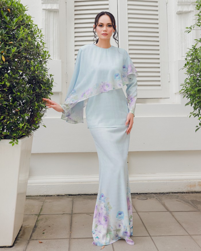 SIPO LAVISH LEBARAN 2024 BAJU KURUNG - BABY BLUE