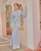 SIPO LAVISH LEBARAN 2024 KEBAYA MODEN WOMAN KABAYA DRESS BABY BLUE