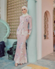 SIPO LAVISH LEBARAN 2024 KEBAYA MODEN WOMAN KABAYA DRESS PINKY