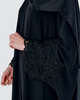 SIPO EID CLOTHING FACTORY TWO PIECE LACE ABAYA - BLACK