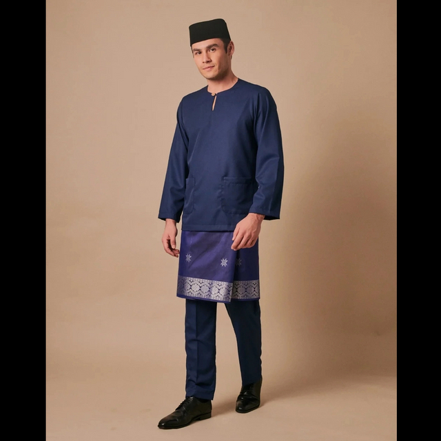 SIPO 2024 EID BAJU MELAYU ROUND NECK IN BABY BLUE