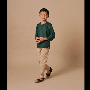 SIPO 2024 EID KURTA KIDS IN EMERALD GREEN