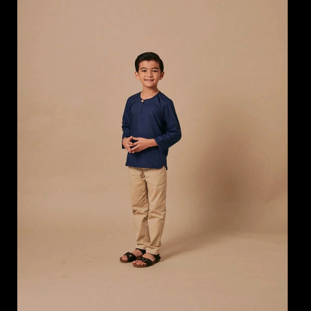SIPO 2024 EID KURTA KIDS IN NAVY BLUE