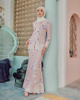 SIPO LAVISH LEBARAN 2024 KEBAYA MODEN WOMAN KABAYA DRESS PINKY