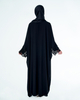 SIPO EID CLOTHING FACTORY TWO PIECE LACE ABAYA - BLACK