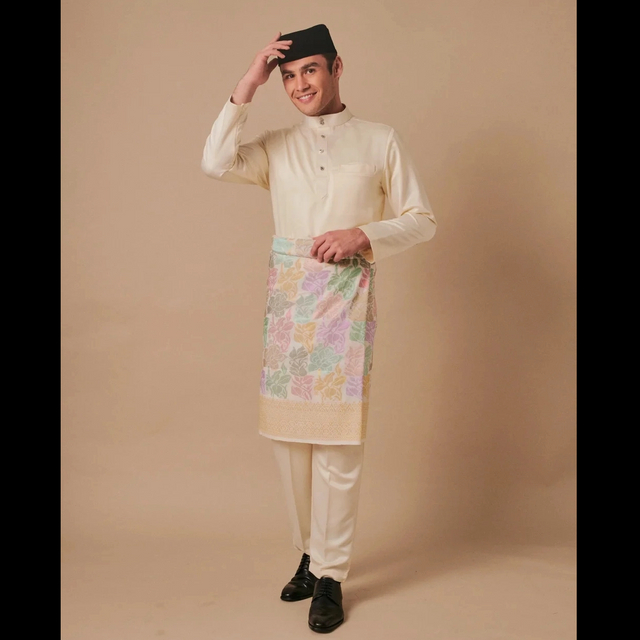 SIPO 2024 EID BAJU MELAYU MODEN IN CREAM