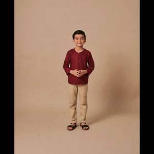 SIPO 2024 EID KURTA KIDS IN MAROON