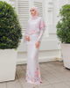 SIPO LAVISH LEBARAN 2024 BAJU KURUNG - BLUEYISH PEACH 