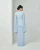 SIPO TIMELESS RAYA 2024 CHIFFON SEQUIN LACE BAJU KURUNG-STONE BLUE