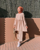  2022 Kurti Two Piece Maxi Burka 2pieces Women Suit Prayer Dubai Pants Islamic Clothing Top Thobe Modest Printing Muslim Blouse Set