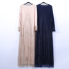 Ramadan Cross-border Dubai Dress Bronzing Mesh Muslim Women's Long Skirt Breathable Summer A-line Skirt on Behalf of Hair
