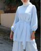  Top Two Piece Thobe Dubai 2022 Kurti Modest Pants Maxi 2pieces Printing Women Burka Islamic Clothing Prayer Suit Muslim Blouse Set