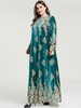  Dubai Plus Size Muslim Islamic Clothing Kaftan Fashion Modern Jalabiya Thobe Arabic Burka Cotton Burqa Printing Women Jilbab 2022 Modest Maxi Dress Abaya