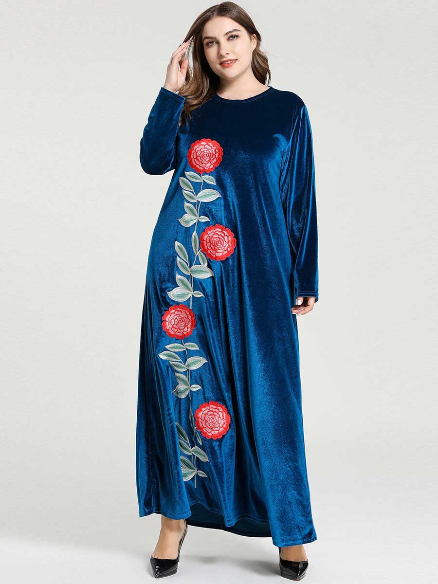  Burqa Kaftan Arabic Jilbab Dubai Modern Plus Size Islamic Clothing Jalabiya Thobe Cotton Burka 2022 Fashion Women Printing Modest Muslim Maxi Dress Abaya