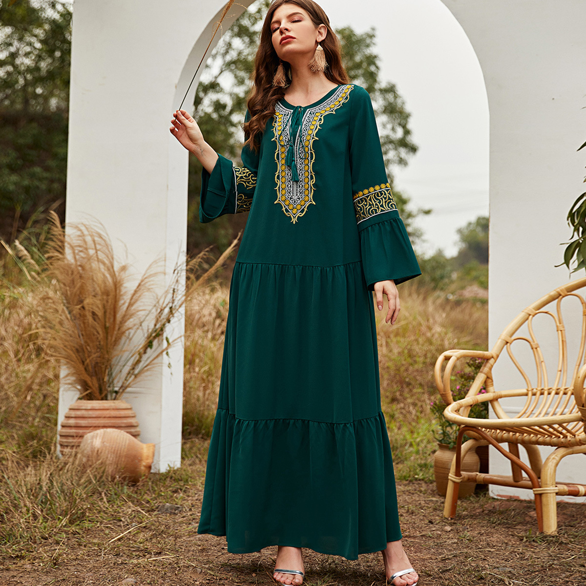  Modest Burka Kaftan Fashion Plus Size Femme Burqa Islamic Clothing Vetements Hijabi Dubai Arabic Turkish Musulmane Women Muslim 2022 Modern Maxi Dress Abaya