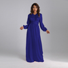 2022 New Muslim Abaya Slim And Waist Pure Color Elegant Long Skirt 