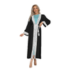 2022 Muslim Southeast Asia New Fashion Simple Middle East Elegant Lace Muslim Loose Black Jacket