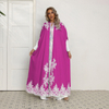 2022 Muslim New Fashion Muslim Pure Color Middle East Southeast Asia Applique Arabian Loose Casual Large Size Robe