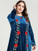  Robe Femme Musulman Modest Embroidery Borka Vêtements Dubai Islamic Clothing Prayer Clothes Turkish Women Vetement Femme Kebaya Maleisie Maxi Dress Abaya