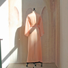 2022 New Spring Elegant Pure Color Flowing Gold Chiffon Middle East Muslim Soft Dubai Ethnic Style Jacket