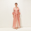 2022 Middle East Muslim Embroidery Wave Point CHIFFON FLOWER Cutting Women's Coat
