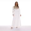 2022 Muslim New Fashion Arabian Elegant and Thin Embroidered White Long Dress