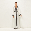 2022 Muslim Dubai Arabian Black Two-piece Milk Silk Chiffon Elegant Jacket