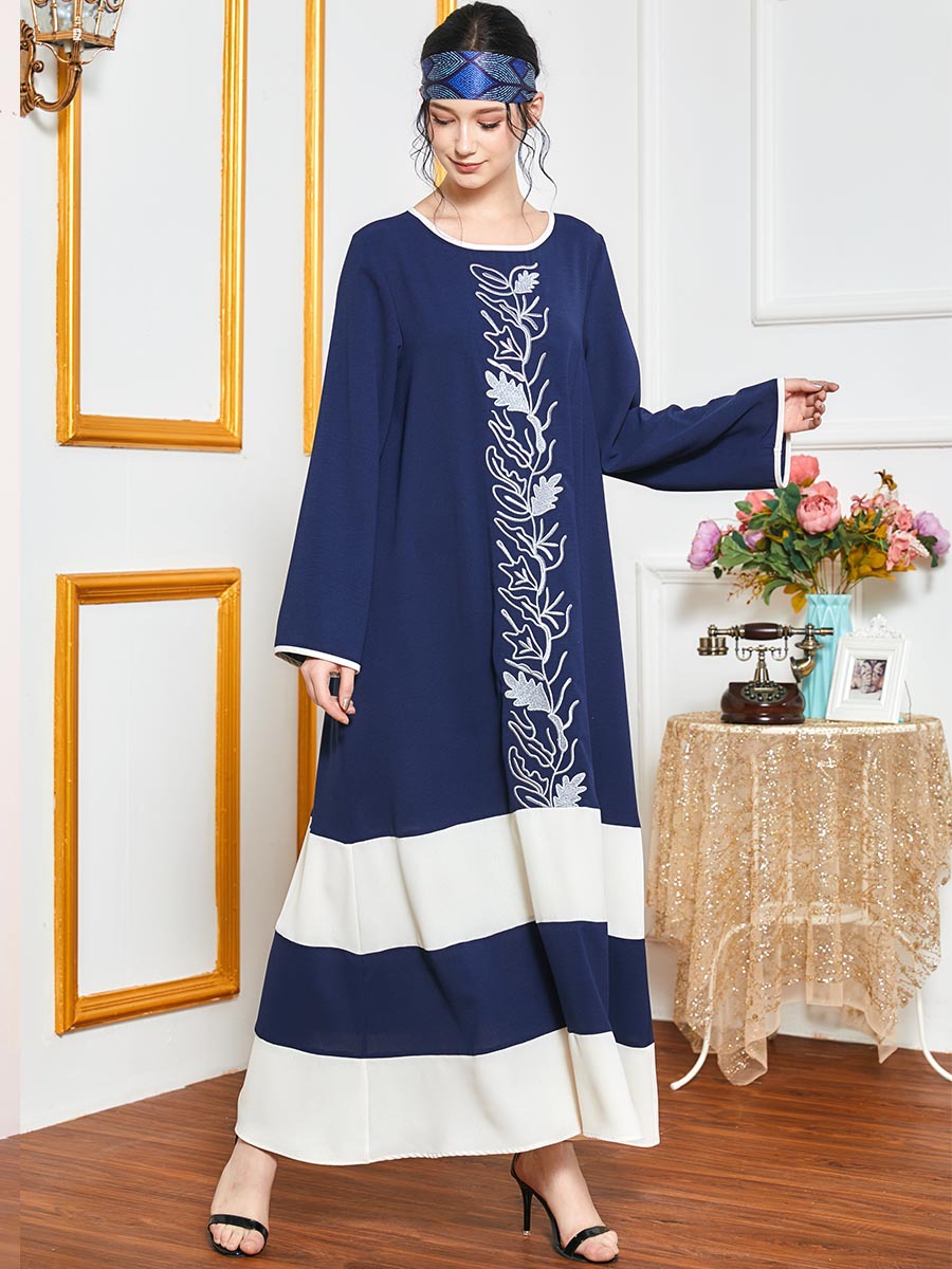  Women Dubai Kebaya Maleisie Robe Femme Musulman Modest Vetement Femme Vêtements Borka Prayer Clothes Embroidery Turkish Islamic Clothing Maxi Dress Abaya